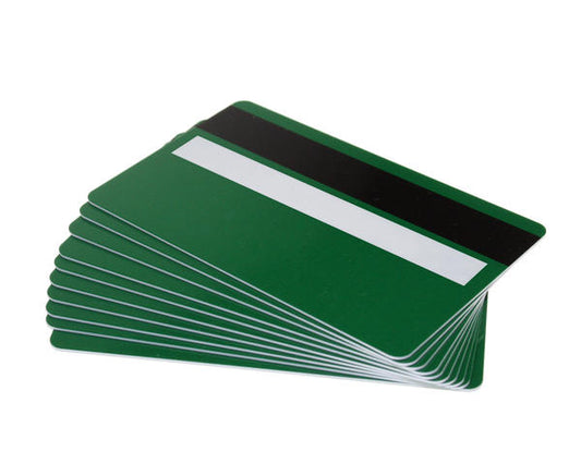 Forest Green Premium 760 Micron Cards With Hi-Co Magnetic Stripe & Signature Strip Panel (Pack of 100)