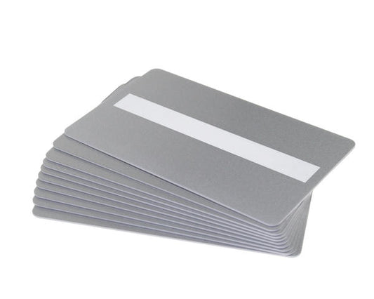 Silver 760 Micron Plastic Cards with Signature Strip (Pack of 100)