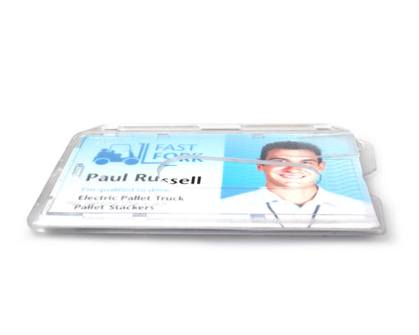 Enclosed Rigid Card Holders Frosted - Landscape Horizontal (Pack of 100)