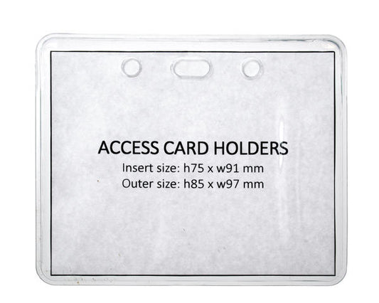 Vinyl Access Control Card Holders Eco Friendly - Landscape (Pack of 100)
