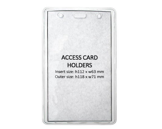 Vinyl Access Card Holder 75x91 mm Eco Friendly Portrait (Pack of 100)
