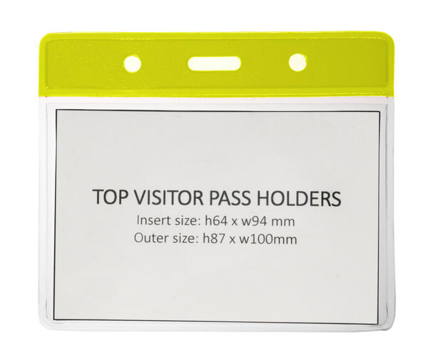 Vinyl Yellow Top Card Holders - 91x65mm (Pack of 100)