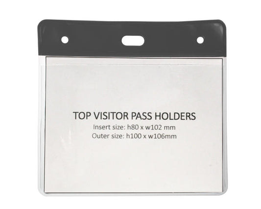 Vinyl Black Top Card Holders - 102x83mm (Pack of 100)