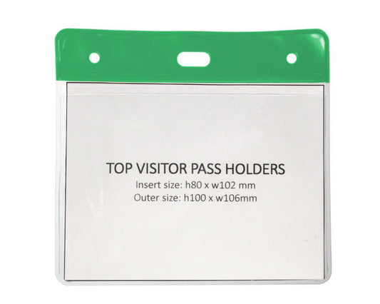 Vinyl Green Top Card Holders - 102x83mm (Pack of 100)