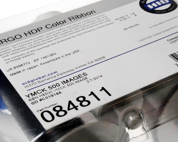 Fargo HDP8500 YMCK Full Colour Ribbon with Black Resin Panel 500 Images 084811 (500 images)