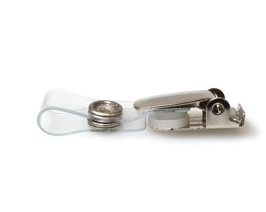 Lever Clip with Metal Popper & 70mm Clear Strap (Pack of 100)