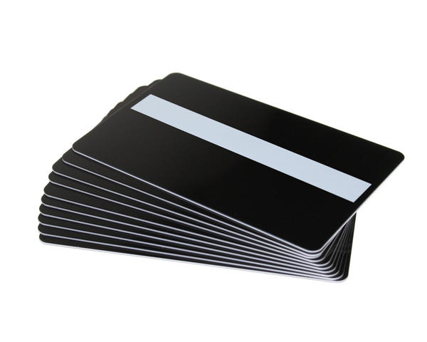 Black Matte 760 Micron Plastic Cards with Signature Strip (Pack of 100)