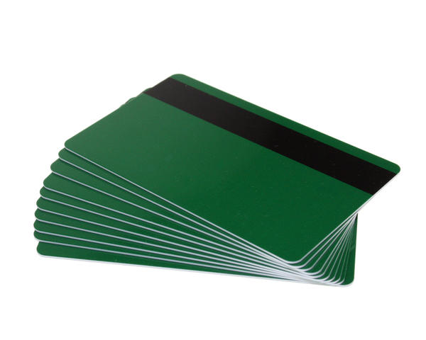 Forest Green 760 Micron Plastic Cards With Hi-Co Magnetic Stripe (Pack of 100)