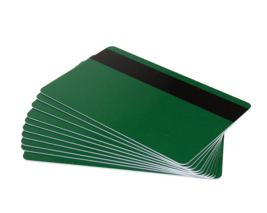 Forest Green 760 Micron Plastic Cards With Hi-Co Magnetic Stripe (Pack of 100)