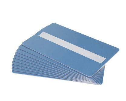 Light Blue 760 Micron Plastic Cards with Signature Strip (Pack of 100)