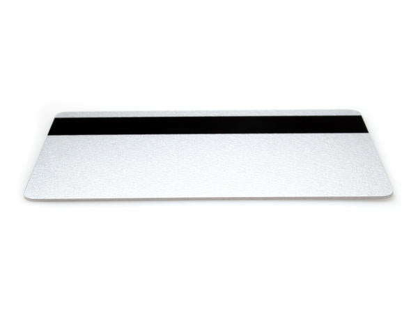 Silver 760 Micron Plastic Cards With Hi-Co Magnetic Stripe (Pack of 100)