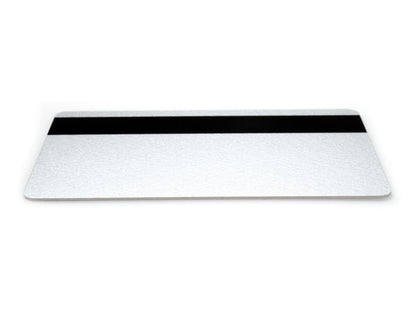 Silver 760 Micron Plastic Cards With Hi-Co Magnetic Stripe (Pack of 100)
