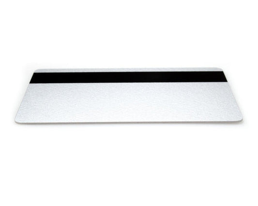 Silver 760 Micron Plastic Cards With Hi-Co Magnetic Stripe (Pack of 100)