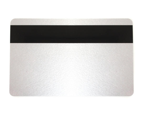 Silver 760 Micron Plastic Cards With Hi-Co Magnetic Stripe (Pack of 100)