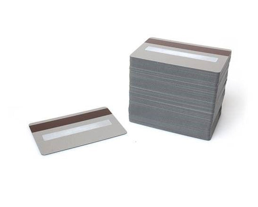 Silver Premium 760 Micron Cards With Hi-Co Magnetic Stripe & Signature Strip Panel (Pack of 100)