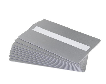 Silver 760 Micron Plastic Cards with Signature Strip (Pack of 100)