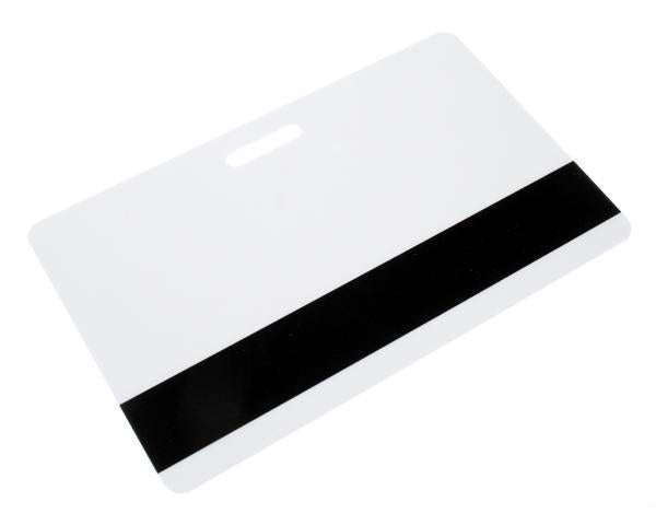 Blank White Plastic Cards With Magnetic Stripe & Punch Slot (Pack of 100)