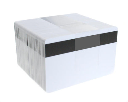 Dyestar Blank White 760-Micron PVC Cards With Lo-Co Magnetic Stripe (Pack of 100)