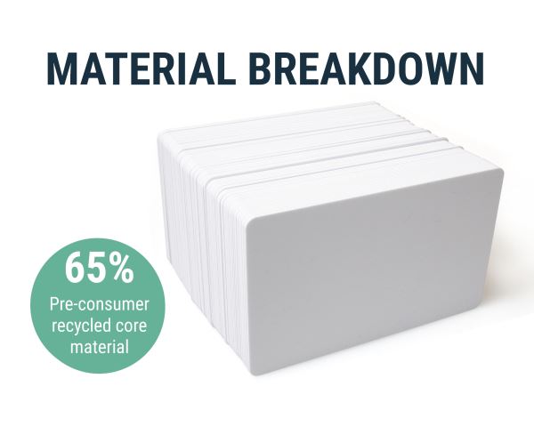 Dyestar White 760 Micron 50% Recycled PVC Cards (Pack 100)
