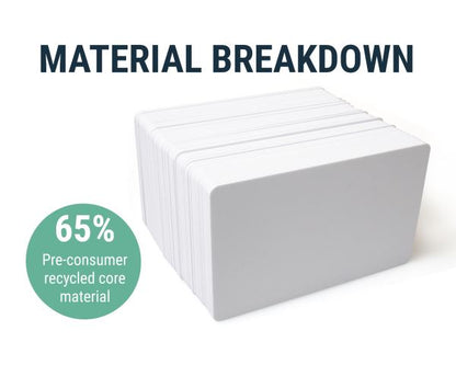 Dyestar White 760 Micron 50% Recycled PVC Cards (Pack 100)