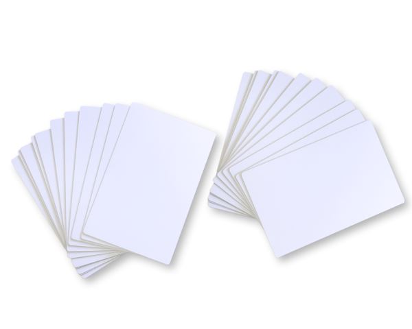Swiftcolor PVC Blank White Gloss 90x140mm Cards (Pack of 100)