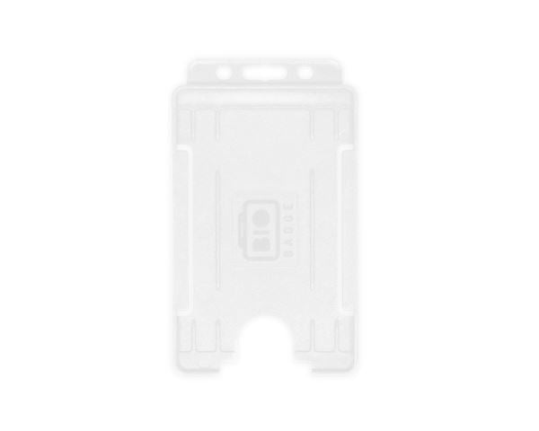 Clear Single-Sided BIOBADGE Open Faced ID Card Holders - Portrait (Pack of 100)