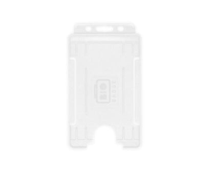 Clear Single-Sided BIOBADGE Open Faced ID Card Holders - Portrait (Pack of 100)