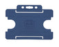Dark Blue Single-Sided BIOBADGE Open Faced ID Card Holders - Landscape (Pack of 100)