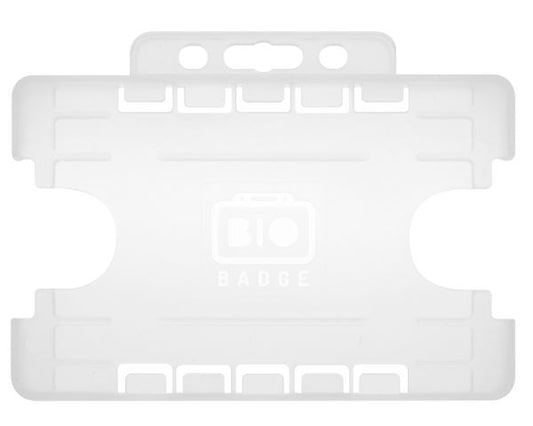 Clear Dual-Sided BIOBADGE Open Faced ID Card Holders - Landscape (Pack of 100)