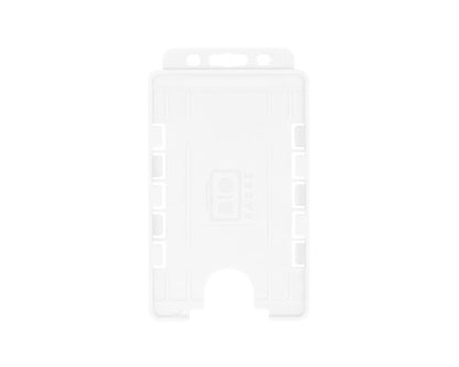 Clear Dual-Sided BIOBADGE Open Faced ID Card Holders - Portrait (Pack of 100)