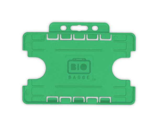 Light Green Dual-Sided BIOBADGE Open Faced ID Card Holders - Landscape (Pack of 100)