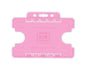 Pink Dual-Sided BIOBADGE Open Faced ID Card Holders - Landscape (Pack of 100)