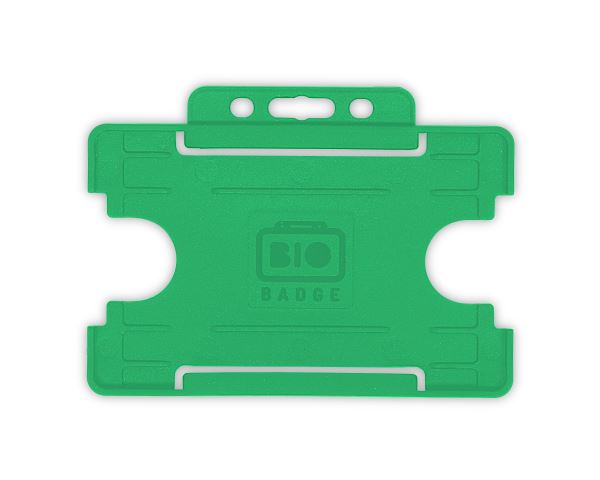 Light Green Single-Sided BIOBADGE Open Faced ID Card Holders - Landscape (Pack of 100)