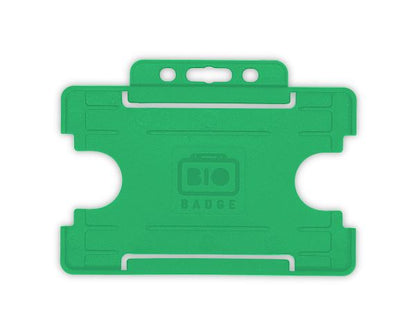 Light Green Single-Sided BIOBADGE Open Faced ID Card Holders - Landscape (Pack of 100)