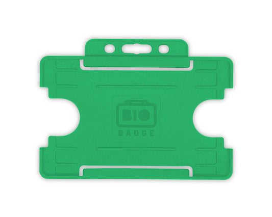 Light Green Single-Sided BIOBADGE Open Faced ID Card Holders - Landscape (Pack of 100)