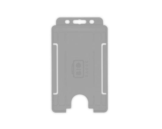 Grey Single-Sided BIOBADGE Open Faced ID Card Holders - Portrait (Pack of 100)