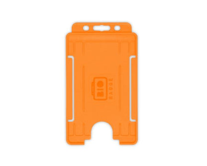 Orange Single-Sided BIOBADGE Open Faced ID Card Holders - Portrait (Pack of 100)