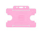 Pink Single-Sided BIOBADGE Open Faced ID Card Holders - Landscape (Pack of 100)