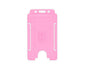 Pink Single-Sided BIOBADGE Open Faced ID Card Holders - Portrait (Pack of 100)