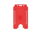 Red Single-Sided BIOBADGE Open Faced ID Card Holders - Portrait (Pack of 100)