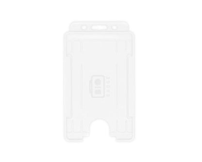 White Single-Sided BIOBADGE Open Faced ID Card Holders - Portrait (Pack of 100)