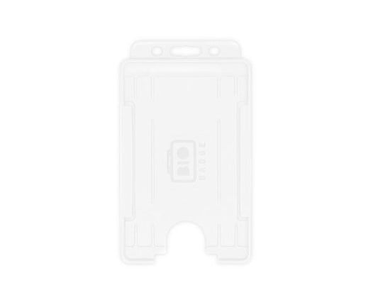 White Single-Sided BIOBADGE Open Faced ID Card Holders - Portrait (Pack of 100)