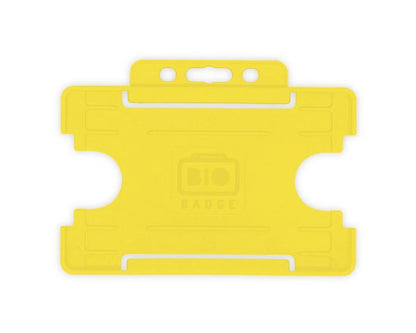 Yellow Single-Sided BIOBADGE Open Faced ID Card Holders - Landscape (Pack of 100)