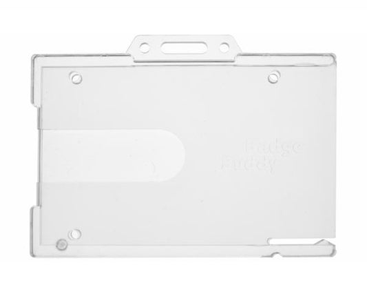 Enclosed Badge Buddy ID Card Holders - Landscape (Pack of 100)