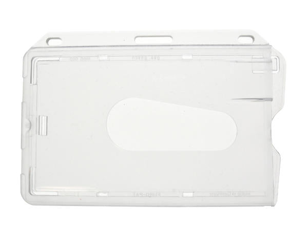 Enclosed Rigid Card Holders Clear Polished Premium - Landscape  Horizontal (Pack of 100)