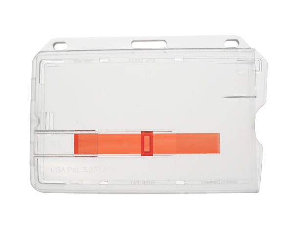 Enclosed Holders with Single Slider Bar  Red Slider  Premium - Landscape / Horizontal (Pack of 100)