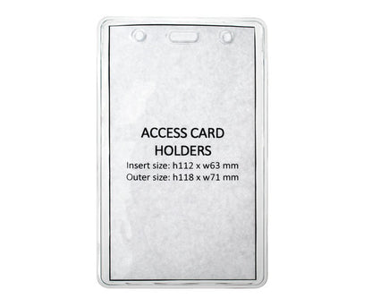 Vinyl Access Card Holder 75x91 mm  Eco Friendly  Portrait (Pack of 100)