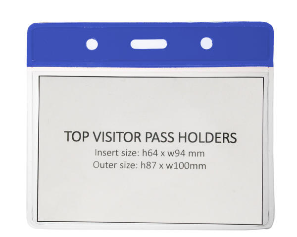 Vinyl Blue Top Card Holders - 91x65mm (Pack of 100)