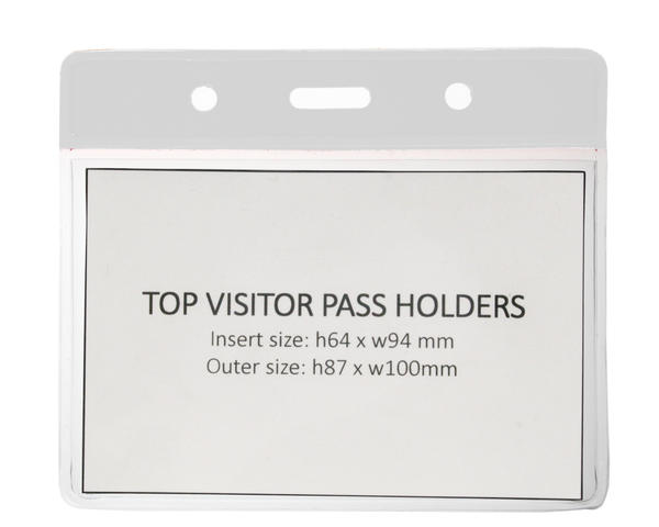 Vinyl White Top Card Holders - 91x65mm (Pack of 100)
