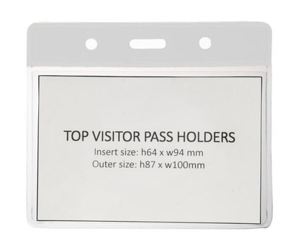 Vinyl White Top Card Holders - 91x65mm (Pack of 100)
